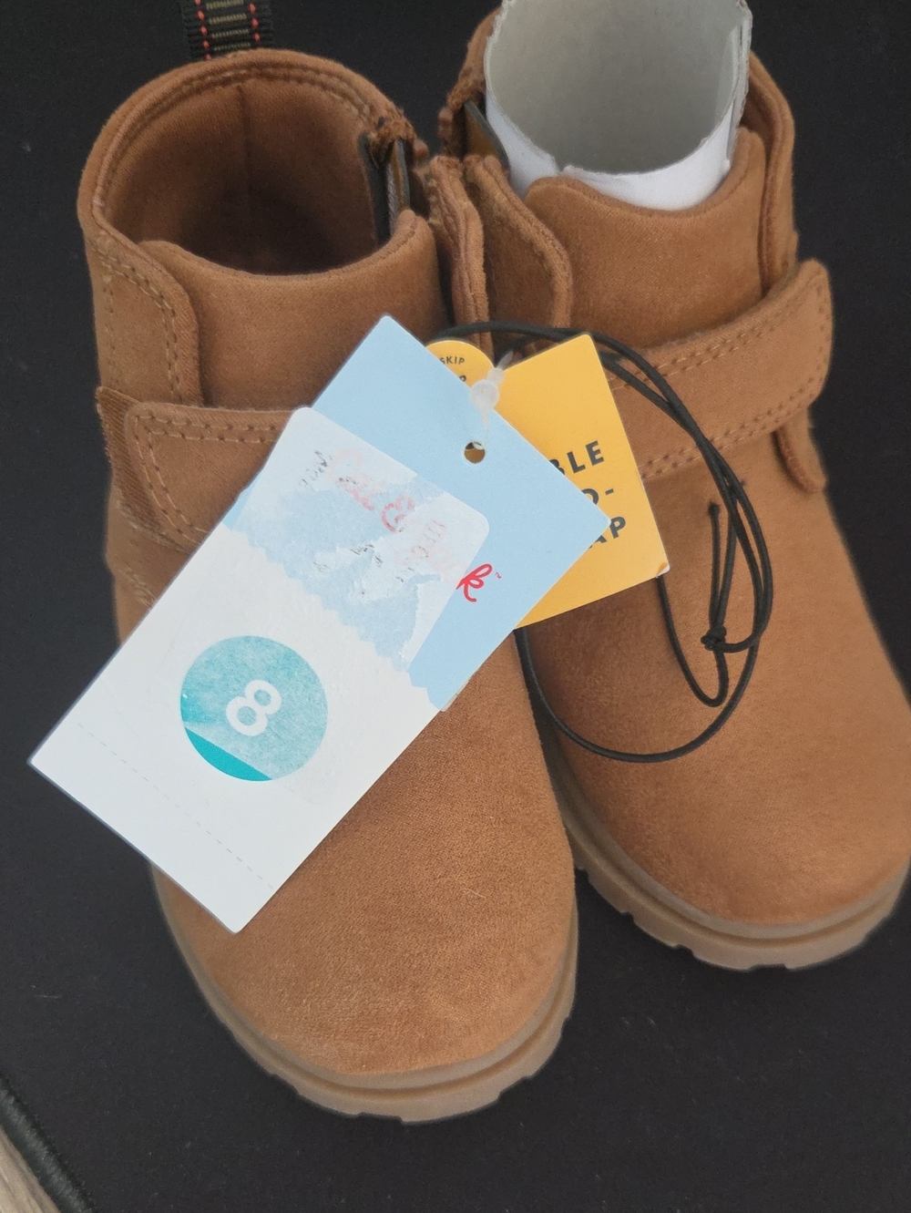 Cat & Jack Tan Suede Kids Ankle Boots